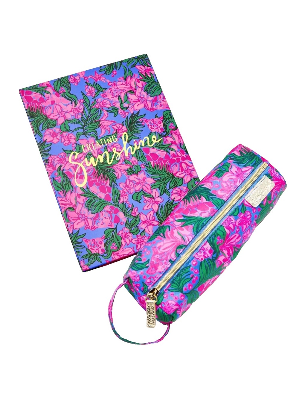NIP Lilly Pulitzer Safari Sunset Sketchbook & Pencil Case Pouch Set